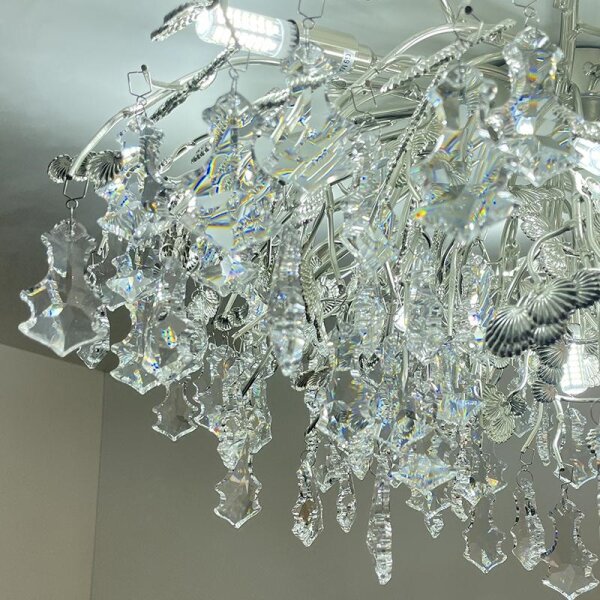 Lustră de cristal aplicată 12xG9/40W/230V crom