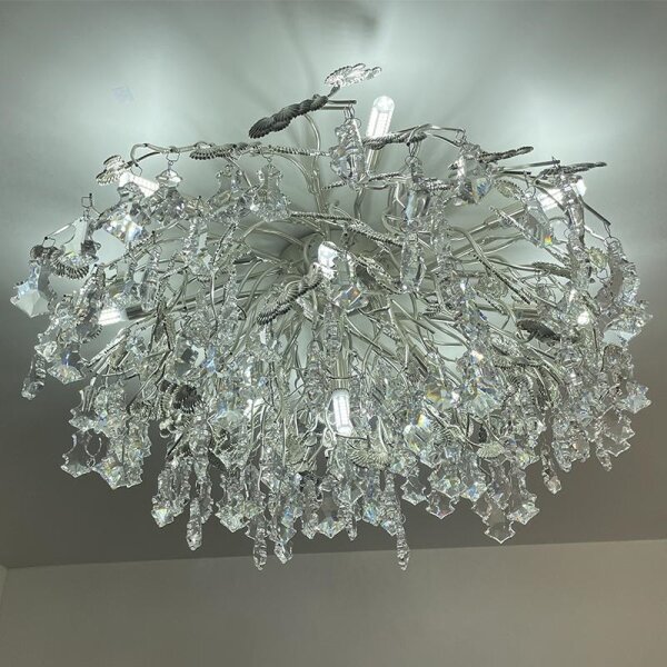 Lustră de cristal aplicată 12xG9/40W/230V crom