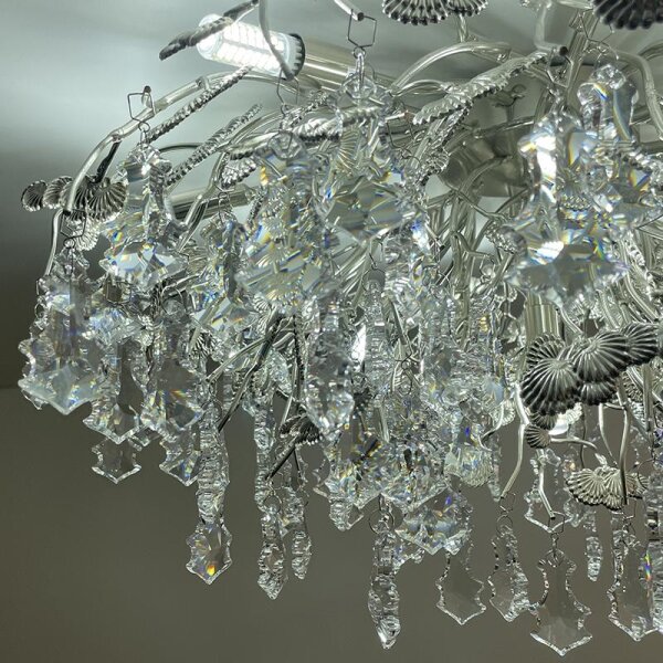 Lustră de cristal aplicată 12xG9/40W/230V crom