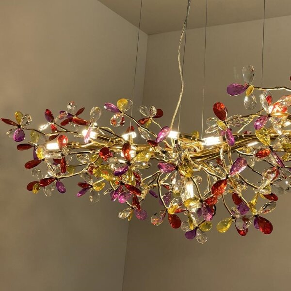 Lustră de cristal pe cablu 13xG9/40W/230V colorat
