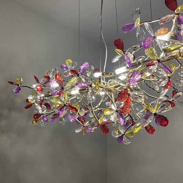 Lustră de cristal pe cablu 13xG9/40W/230V colorat