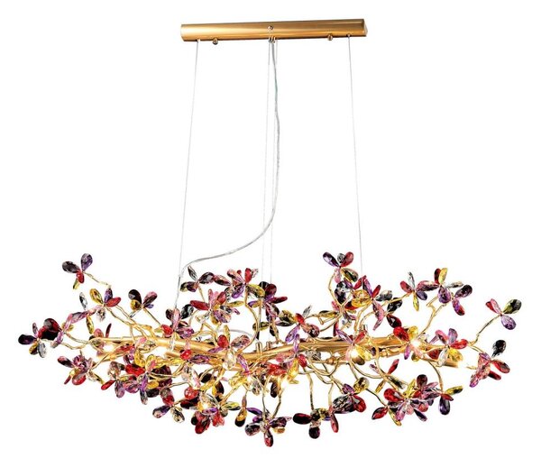 Lustră de cristal pe cablu 13xG9/40W/230V colorat
