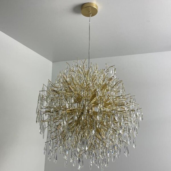 Lustră de cristal pe cablu 24xG9/40W/230V auriu