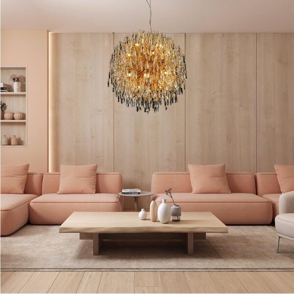 Lustră de cristal pe cablu 24xG9/40W/230V auriu