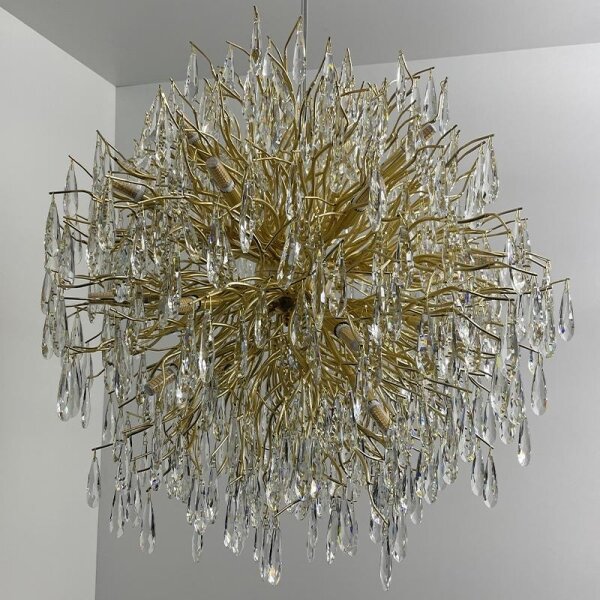 Lustră de cristal pe cablu 24xG9/40W/230V auriu