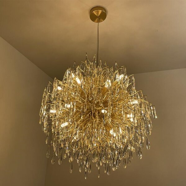 Lustră de cristal pe cablu 24xG9/40W/230V auriu