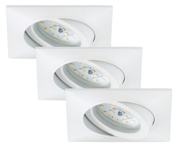 SET 3x corp de iluminat LED încastrat Briloner 7210-036 ATTACH LED/5W/230V IP44 alb