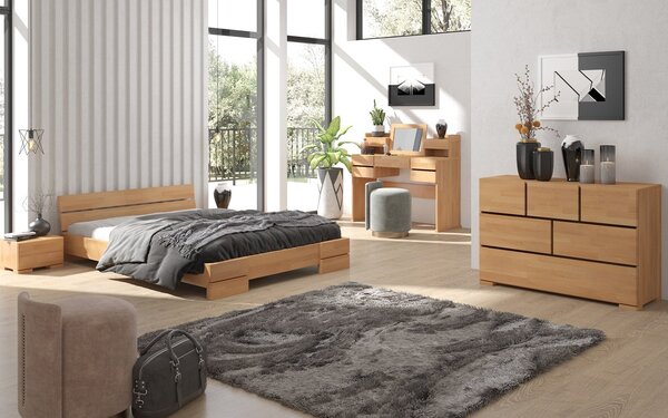 Pat lemn masiv TerraCraft Fag Personalizabil - 120x200cm