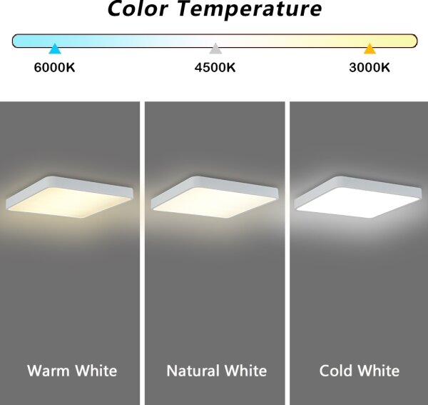 Brilagi - Plafonieră LED POOL SQUARE, 36W, 230V, 40x40 cm, albă