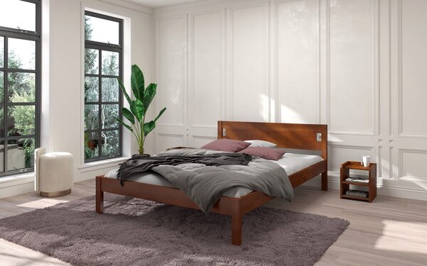 Pat lemn masiv Axel Fag Personalizabil - 90x200, Alb Pur