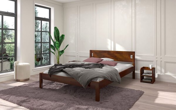 Pat lemn masiv Axel Pin Personalizabil - 90x200, Wenge