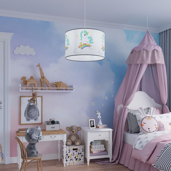 Lustră pe cablu pentru copii Sollux SL.1413 UNICORN 1xE27/15W/230V d. 40 cm