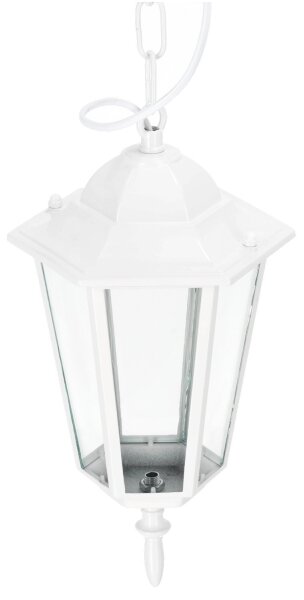 Lustră de exterior pe lanț 1xE27/60W/230V IP44 alb