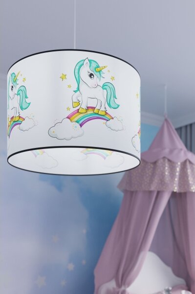 Lustră pe cablu pentru copii Sollux SL.1413 UNICORN 1xE27/15W/230V d. 40 cm