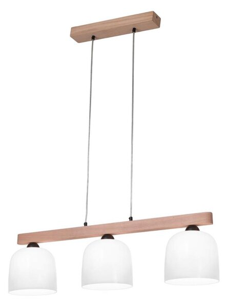 Lustră pe cablu NONNA 3xE27/60W/230V stejar/alb Kolarz A1352.83.W