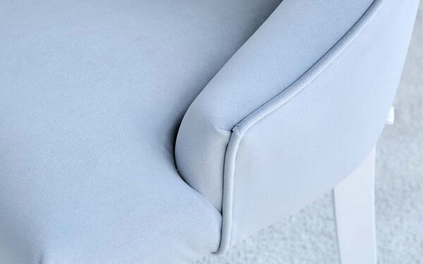 Scaun lemn masiv Dining Paris Blue/Beige, 56 × 65 × 98 cm - Beige