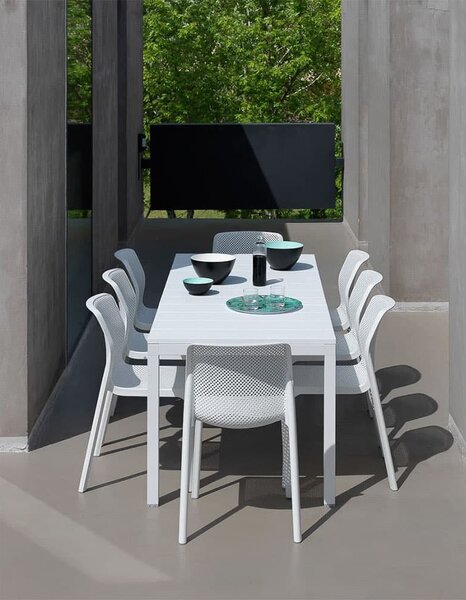 Masa Exterior Nardi - Rio 140 Extensible - Bianco