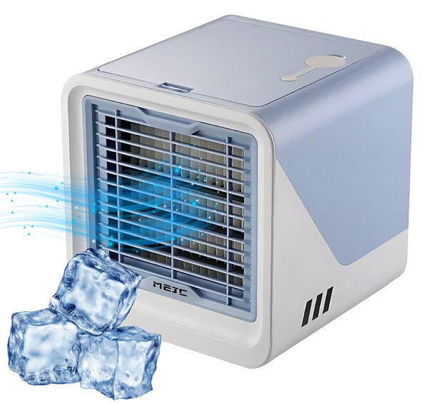 Ventilator Portabil Mini cu Răcire prin Apă, Umidificator și Conexiune USB, Albastru