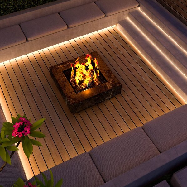 Calex Smart LED Striplight pentru exterior, RGBW, 5m, reglabil, Alb, Plastic, Modern