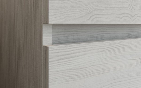 Set lemn masiv Mobilier Baie Suspendat Salta 80cm - Rovere Bianco