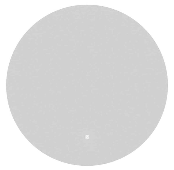 Oglindă lemn masiv cu iluminare LED rotundă Ø60/80 cm - 60cm
