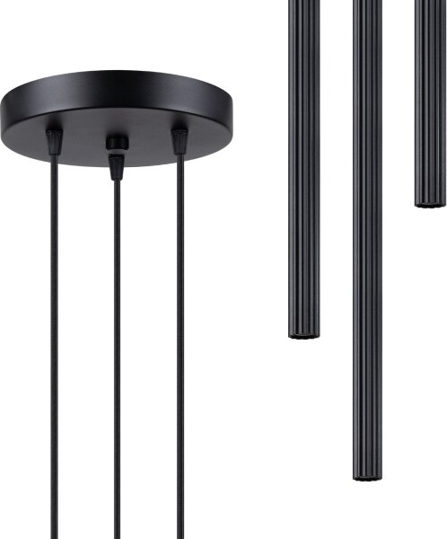 Lustră pe cablu Sollux SL.1341 ARCHE 3xG9/8W/230V negru