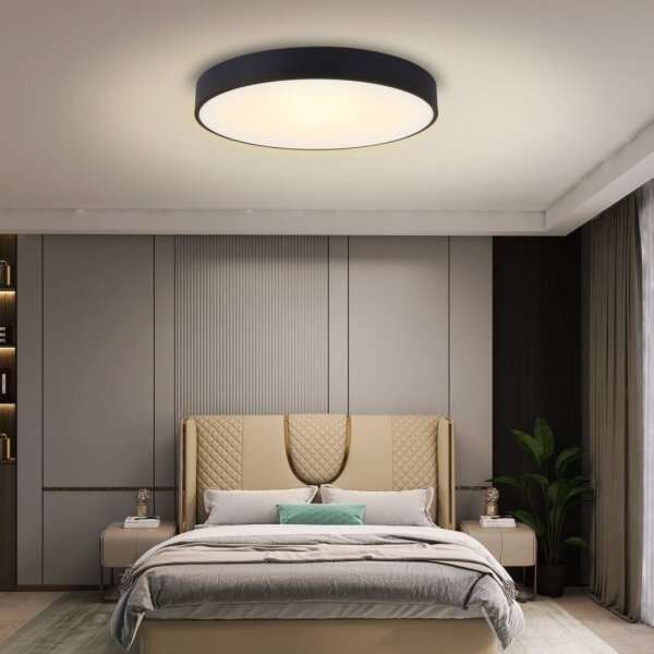 Plafonieră LED dimabilă Immax NEO 07203L RONDATE 65W/230V Tuya negru + telecomandă