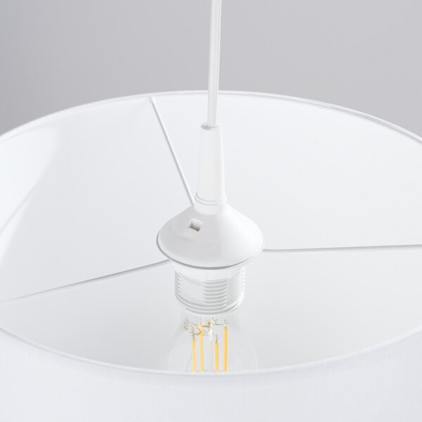 Lustră pe cablu Sollux SL.1403 NOVA 1xE27/15W/230V d. 30 cm alb