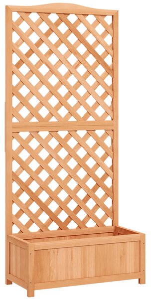 Outsunny Jardinieră cu Grilaj pentru Plante Cățărătoare și Bază Spațioasă, 76x36x170 cm, Maro | Aosom Romania