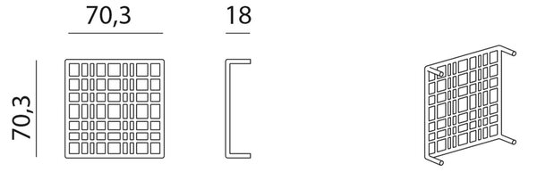 Modul de Perete Despărțitor, Nardi - Sipario modulo - Basalto