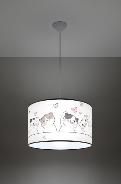 Lustră pe cablu pentru copii Sollux SL.1419 CAT 1xE27/15W/230V d. 40 cm
