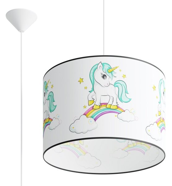 Lustră pe cablu pentru copii Sollux SL.1413 UNICORN 1xE27/15W/230V d. 40 cm