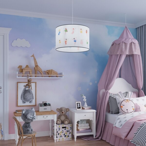 Lustră pe cablu pentru copii Sollux SL.1416 FAIRY 1xE27/15W/230V d. 30 cm