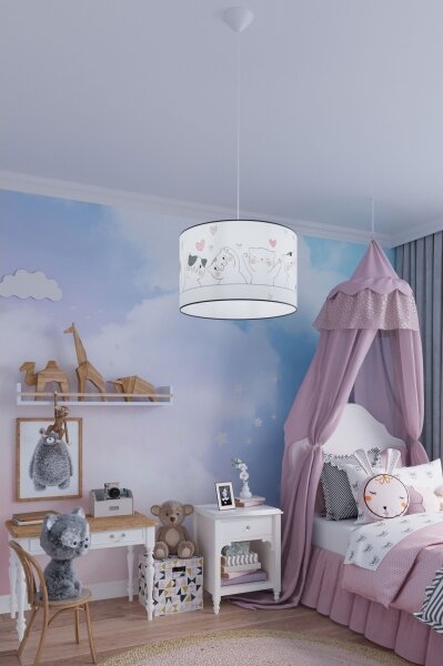 Lustră pe cablu pentru copii Sollux SL.1419 CAT 1xE27/15W/230V d. 40 cm