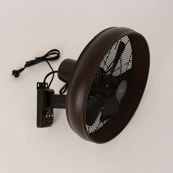Beacon Lighting Ventilator de perete Breeze, negru, Ø 41 cm, silențios, Negru, Camera de zi / sufragerie, Plastic