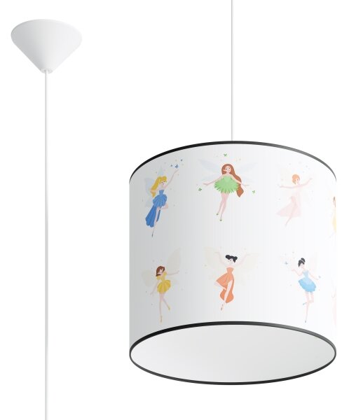 Lustră pe cablu pentru copii Sollux SL.1416 FAIRY 1xE27/15W/230V d. 30 cm