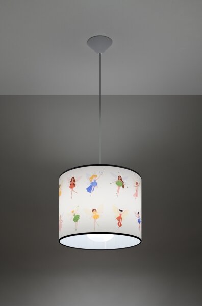 Lustră pe cablu pentru copii Sollux SL.1416 FAIRY 1xE27/15W/230V d. 30 cm