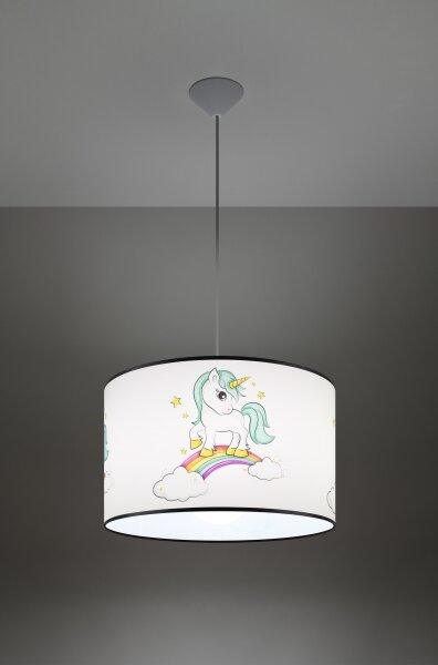 Lustră pe cablu pentru copii Sollux SL.1413 UNICORN 1xE27/15W/230V d. 40 cm