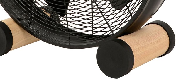 Beacon Lighting Ventilator de masă Breeze, negru/ceașcă Ø 41 cm, silențios, Negru, Camera de zi / sufragerie, Metal