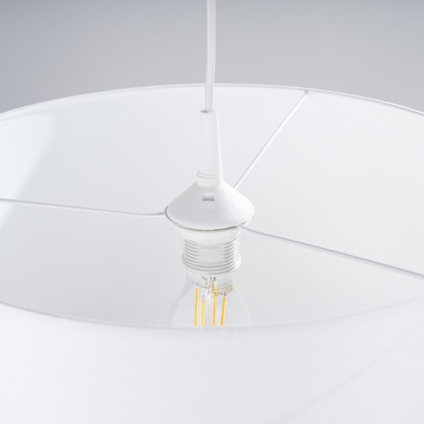Lustră pe cablu Sollux SL.1404 NOVA 1xE27/15W/230V d. 40 cm alb