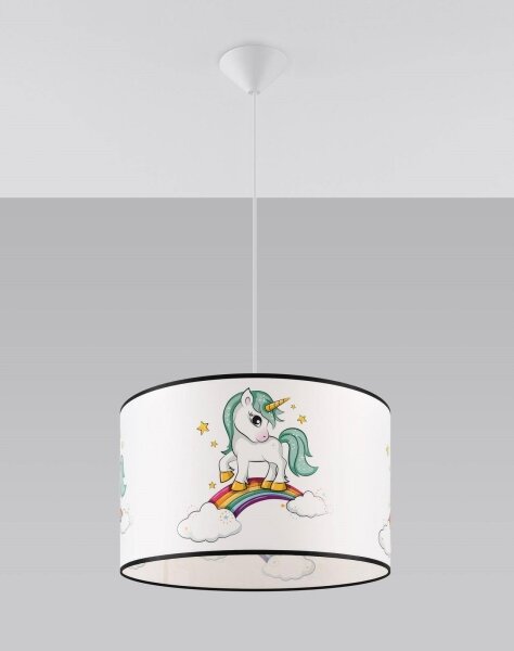 Lustră pe cablu pentru copii Sollux SL.1413 UNICORN 1xE27/15W/230V d. 40 cm