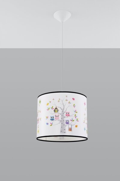 Lustră pe cablu pentru copii Sollux SL.1423 OWLS 1xE27/15W/230V d. 40 cm