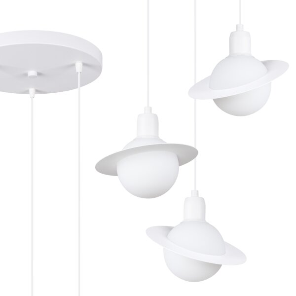 Lustră pe cablu Sollux SL.1357 HYPERION 3xG9/8W/230V alb