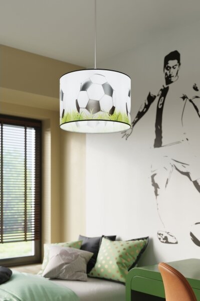 Lustră pe cablu pentru copii Sollux SL.1428 FOOTBALL 1xE27/15W/230V d. 30 cm