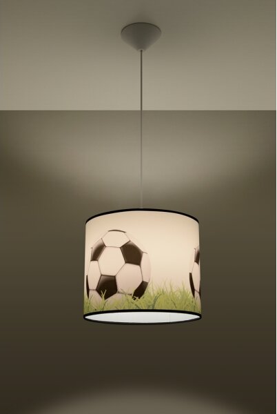 Lustră pe cablu pentru copii Sollux SL.1428 FOOTBALL 1xE27/15W/230V d. 30 cm