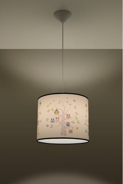 Lustră pe cablu pentru copii Sollux SL.1423 OWLS 1xE27/15W/230V d. 40 cm