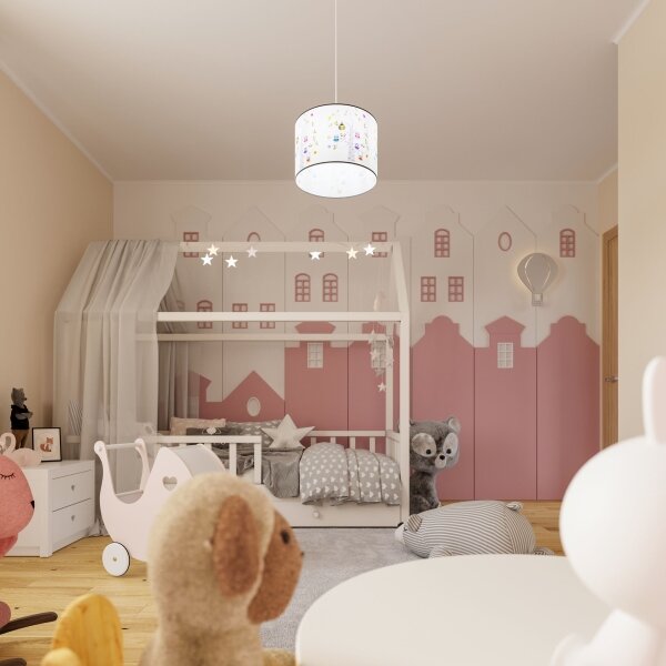 Lustră pe cablu pentru copii Sollux SL.1423 OWLS 1xE27/15W/230V d. 40 cm