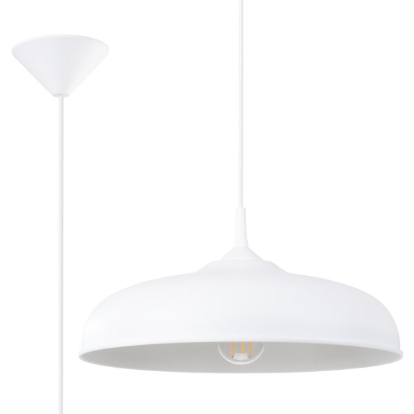 Lustră pe cablu Sollux SL.1329 GINA 1xE27/15W/230V alb
