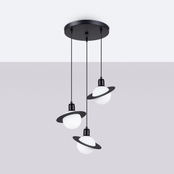 Lustră pe cablu Sollux SL.1359 HYPERION 3xG9/8W/230V negru