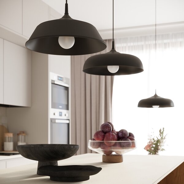 Lustră pe cablu Sollux SL.1330 GINA 1xE27/15W/230V negru